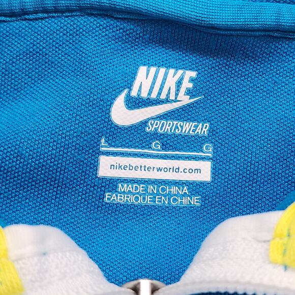 Nike N98 Track Jacket Womens Size L Blue Yellow Stripe Retro National Full Zip - Picture 5 of 11